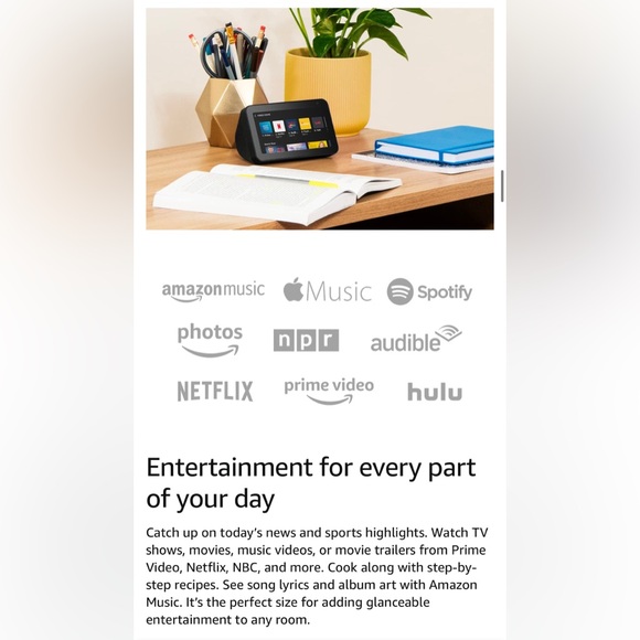 Echo Show 5 (1st Gen, 2019 release) -- Smart display with Alexa – stay connected - Picture 14 of 17